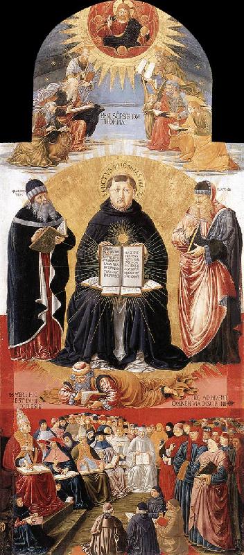 GOZZOLI, Benozzo Triumph of St Thomas Aquinas fg oil painting picture